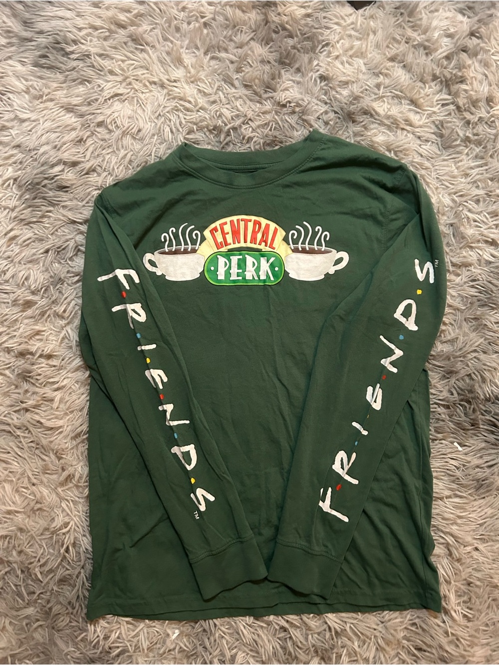 FRIENDS Central Perk Green Long Sleeve Tee